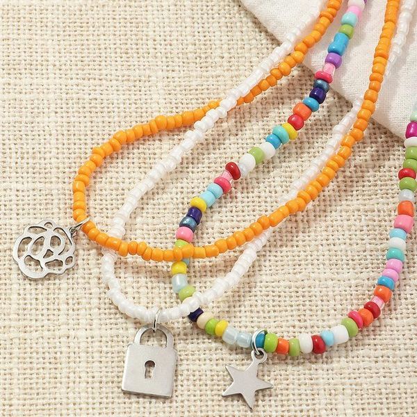 chokers cross-border european and american jewelry bohemian bead personality flower color mstar necklace 2021, Golden;silver
chokers cross-border european and american jewelry bohemian bead personality flower color mstar necklace 2021, Golden;silver