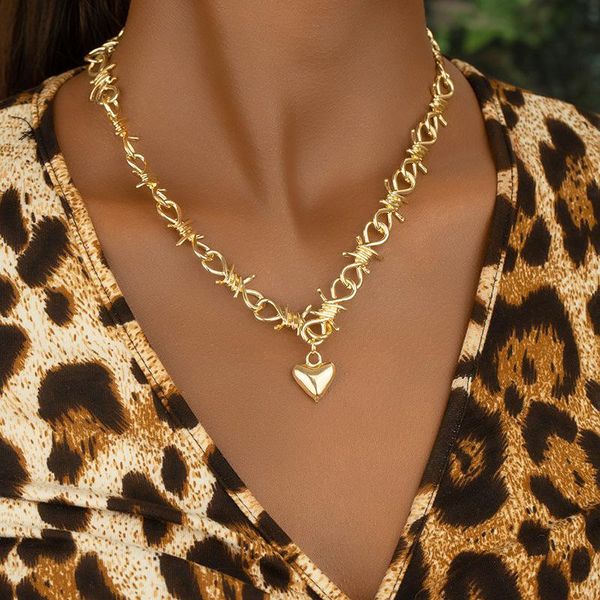 chains punk heart pendant stainless steel necklaces for women boho exaggerated charm hip hop night club party jewelry, Silver
chains punk heart pendant stainless steel necklaces for women boho exaggerated charm hip hop night club party jewelry, Silver