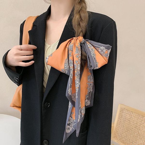 scarves 2021 designer geometric print silk satin fabric hair scarf wrap women long skinny neck tie for ladies, Blue;gray
scarves 2021 designer geometric print silk satin fabric hair scarf wrap women long skinny neck tie for ladies, Blue;gray