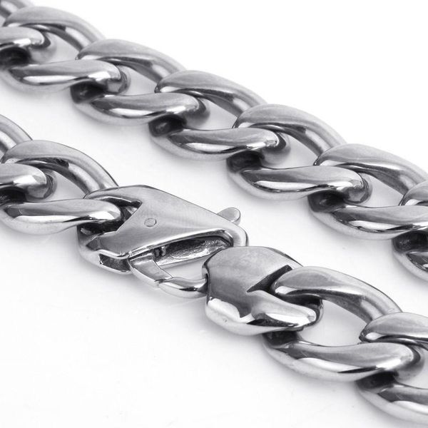 chains gold silver color 316l stainless steel curb cuban link men boys necklace choker jewelry gift 15mm 7-40inch
chains gold silver color 316l stainless steel curb cuban link men boys necklace choker jewelry gift 15mm 7-40inch