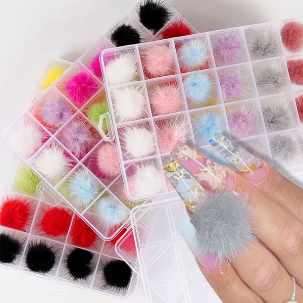 nail art decorations 24 pcs/box plush pompoms decoration detachable magnet autumn winter style jewelry multicolor manicure accessories, Silver;gold
nail art decorations 24 pcs/box plush pompoms decoration detachable magnet autumn winter style jewelry multicolor manicure accessories, Silver;gold