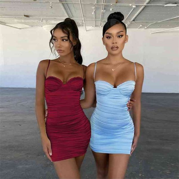 bodycon dress women's summer low-cut sling pleated hip female solid color sleeveless night club slim mini 210517, Black;gray
bodycon dress women's summer low-cut sling pleated hip female solid color sleeveless night club slim mini 210517, Black;gray