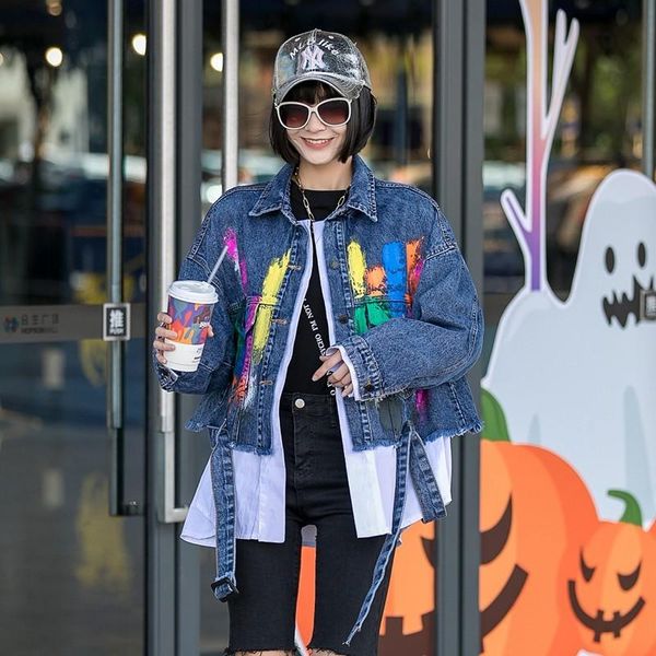 women's jackets 2021 real s hong kong style short denim jacket print fashion, Black;brown
women's jackets 2021 real s hong kong style short denim jacket print fashion, Black;brown
