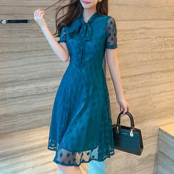 casual dresses women dress plus size 5xl elegant net yarn knee-length summer fashion loose ladies bow mid-length a-line 6 colors, Black;gray
casual dresses women dress plus size 5xl elegant net yarn knee-length summer fashion loose ladies bow mid-length a-line 6 colors, Black;gray