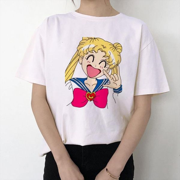 female harajuku cartoon sailor mens t shirt and womens moon summer kawaii funny printed fashion tees for women, White;black
female harajuku cartoon sailor mens t shirt and womens moon summer kawaii funny printed fashion tees for women, White;black