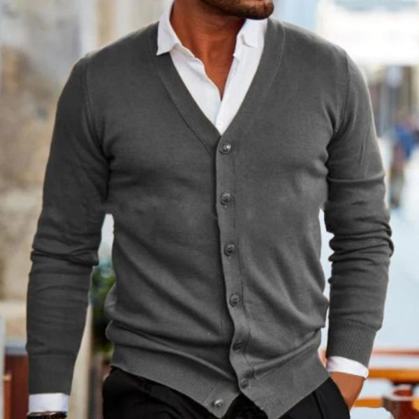 men's sweaters 2021 autumn winter sweater coat trendy knitted long sleevesingle-breasted solid color cardigan men outerwear, White;black
men's sweaters 2021 autumn winter sweater coat trendy knitted long sleevesingle-breasted solid color cardigan men outerwear, White;black