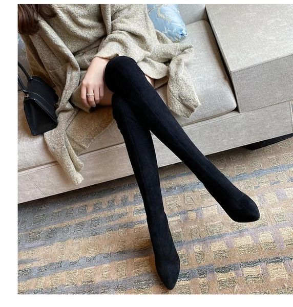 boots fashion over knee high heel pointed elastic step thick versatile long tube slim, Black
boots fashion over knee high heel pointed elastic step thick versatile long tube slim, Black