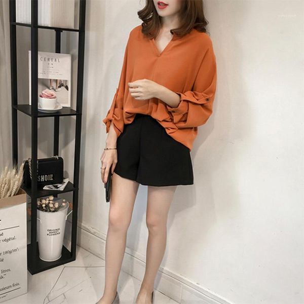 plus size bat sleeve women shirt long sleeved women's and blouse chiffon solid feminine clothes 4xl red orange blouses & shirts, White
plus size bat sleeve women shirt long sleeved women's and blouse chiffon solid feminine clothes 4xl red orange blouses & shirts, White