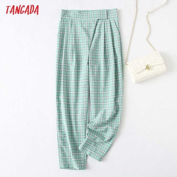 tangada women green plaid print high waist harm pants high street trousers female yu54 210609, Black;white
tangada women green plaid print high waist harm pants high street trousers female yu54 210609, Black;white