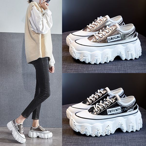 sandals fall white women's fashion all-match bright surface platform casual shoes women high heels, Black
sandals fall white women's fashion all-match bright surface platform casual shoes women high heels, Black