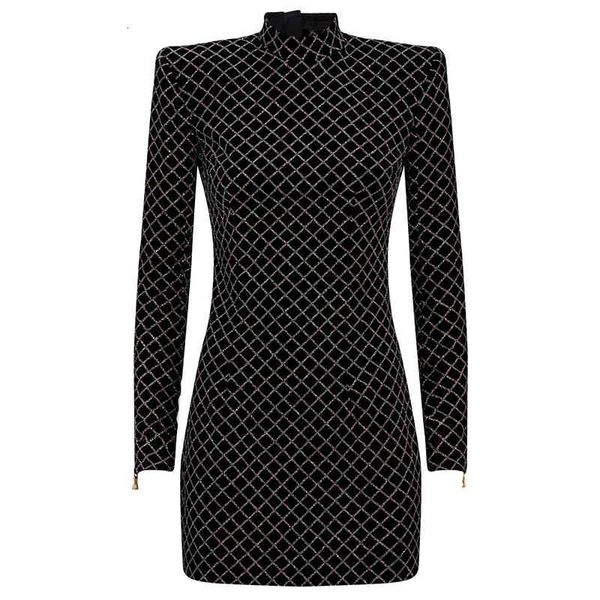 casual dresses long-sleeve plaid dress with sequins, velvet sequined scabbard, high street drpo, Black;gray
casual dresses long-sleeve plaid dress with sequins, velvet sequined scabbard, high street drpo, Black;gray