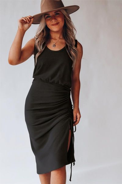 casual dresses women's dress slit drawstring elastic vest solid color ruched vintage bodycon party sleeveless tank, Black;gray
casual dresses women's dress slit drawstring elastic vest solid color ruched vintage bodycon party sleeveless tank, Black;gray