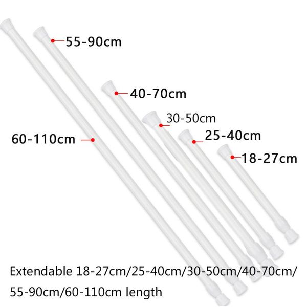 18-110cm multi-size spring loaded extendable net voile tension curtain rail pole rods household hanging shower curtains
18-110cm multi-size spring loaded extendable net voile tension curtain rail pole rods household hanging shower curtains
