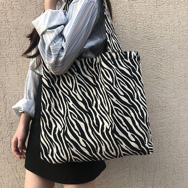woman harajuku vintage casual tote shopping bag big capacity book bolso mujer zebra pattern fashion hand for women cross body
woman harajuku vintage casual tote shopping bag big capacity book bolso mujer zebra pattern fashion hand for women cross body