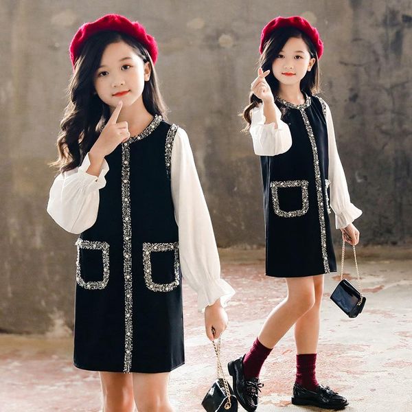 girl's dresses girls dress long sleeve children black princess autumn teenager 14 years old, Red;yellow
girl's dresses girls dress long sleeve children black princess autumn teenager 14 years old, Red;yellow