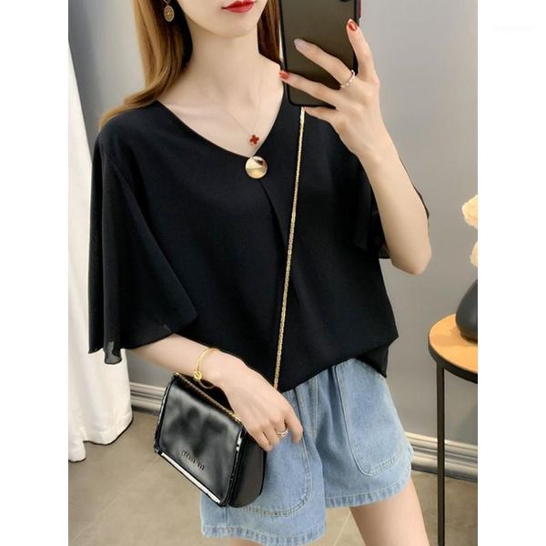 women's blouses & shirts lotus leaf sleeve thin chiffon shirt women summer 2021 korean style loose belly cover up jacket trendy, White
women's blouses & shirts lotus leaf sleeve thin chiffon shirt women summer 2021 korean style loose belly cover up jacket trendy, White