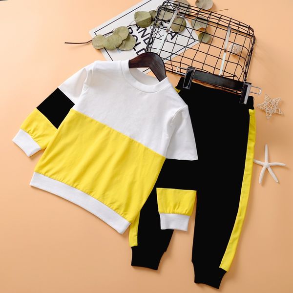 children clothing set autumn new fashion boy girls long sleeve o neck patchwork pullover + pants sports outwear for 2-6y, White
children clothing set autumn new fashion boy girls long sleeve o neck patchwork pullover + pants sports outwear for 2-6y, White