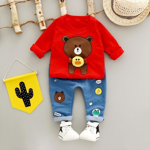 baby boys clothing sets autumn long sleeve t shirt jeans with little bear printing boy casual fashion clothes, White
baby boys clothing sets autumn long sleeve t shirt jeans with little bear printing boy casual fashion clothes, White