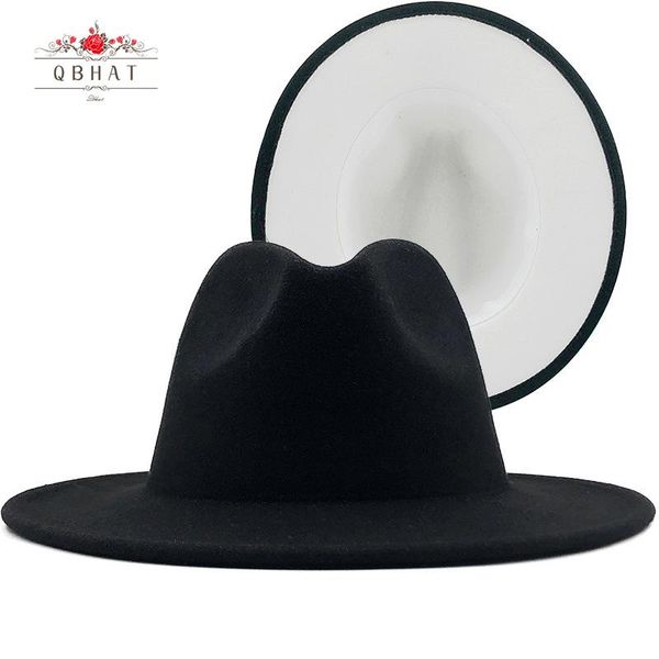 wholesale faux wool felt fedora hats for men women 2 tone hat different color brim jazz panama party cap wide, Blue;gray
wholesale faux wool felt fedora hats for men women 2 tone hat different color brim jazz panama party cap wide, Blue;gray
