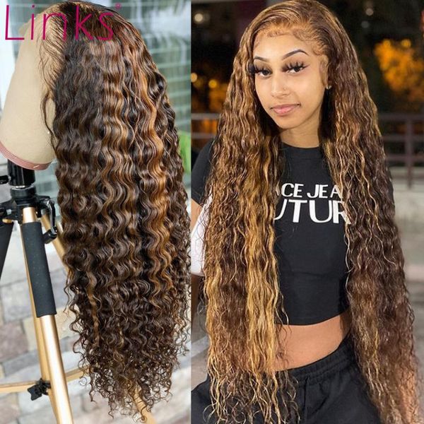 lace wigs links 28 30 inch highlight curly 13x6 front human hair wig for women deep wave remy ombre 4/27 frontal prepluck t part, Black;brown
lace wigs links 28 30 inch highlight curly 13x6 front human hair wig for women deep wave remy ombre 4/27 frontal prepluck t part, Black;brown
