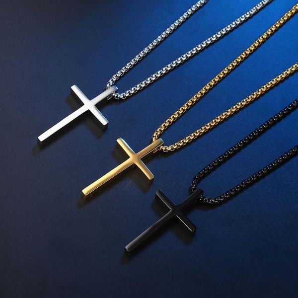 pendant necklaces fashion titanium steel cross necklace gold silver color for women men chain jewelry
pendant necklaces fashion titanium steel cross necklace gold silver color for women men chain jewelry