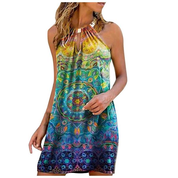 casual dresses summer ladies polyester metal hanging neck printing strapless dress #g2, Black;gray
casual dresses summer ladies polyester metal hanging neck printing strapless dress #g2, Black;gray