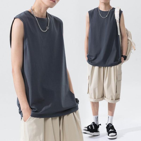 men' tank men cotton loose sport tankmens muscle gym bodybuilding summer fashion vest basketball sleeveless top, White;black
men' tank men cotton loose sport tankmens muscle gym bodybuilding summer fashion vest basketball sleeveless top, White;black