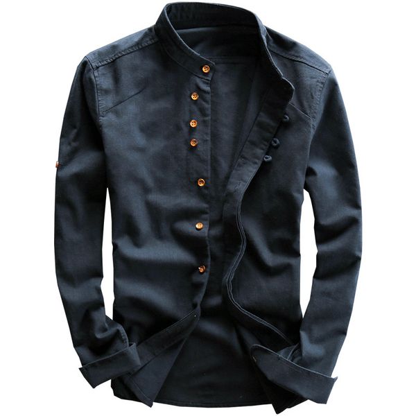 men's tracksuits casual linen shirt retro style collar slim cotton long sleeve fashion 3g75, Gray
men's tracksuits casual linen shirt retro style collar slim cotton long sleeve fashion 3g75, Gray