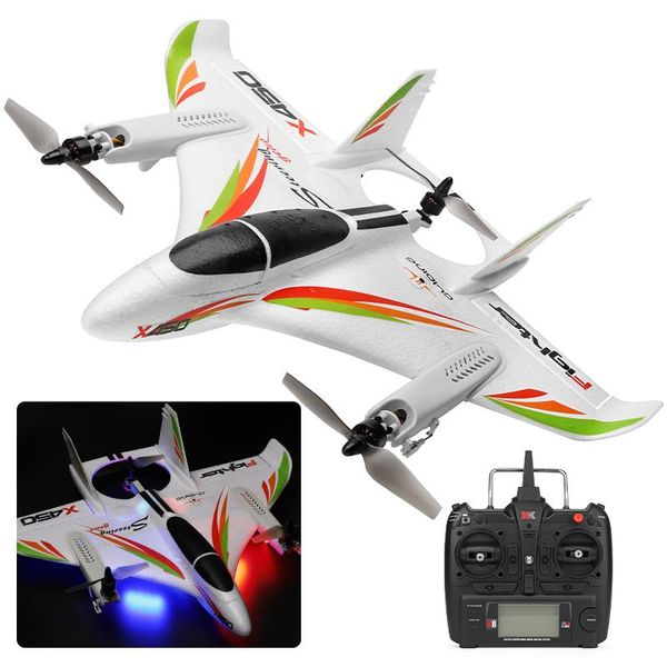 wltoys xk x450 rc airplane drone 6ch 3d 6g brushless vertical takeoff with led light fixed wing rtf aircraft toys for gifts drones
wltoys xk x450 rc airplane drone 6ch 3d 6g brushless vertical takeoff with led light fixed wing rtf aircraft toys for gifts drones