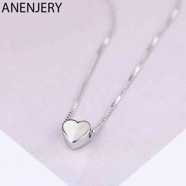 anenjery fashion minimalist smooth heart shaped pendant necklace silver color cute charm for women s-n591
anenjery fashion minimalist smooth heart shaped pendant necklace silver color cute charm for women s-n591