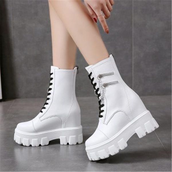 boots autumn winter fashion women white ankle motorcycle female platform shoes woman punk thick bottom boot size 34-39, Black
boots autumn winter fashion women white ankle motorcycle female platform shoes woman punk thick bottom boot size 34-39, Black