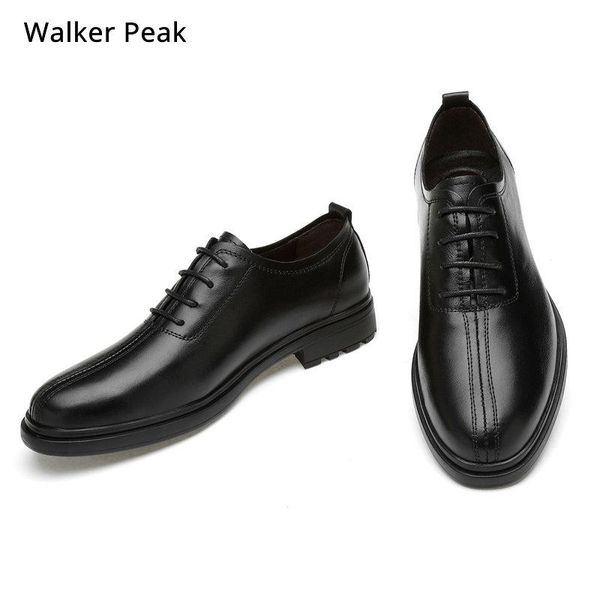 dress shoes men business fashion lace up flats genuine leather formal office loafers party wedding oxfords male walkerpeak, Black 
dress shoes men business fashion lace up flats genuine leather formal office loafers party wedding oxfords male walkerpeak, Black