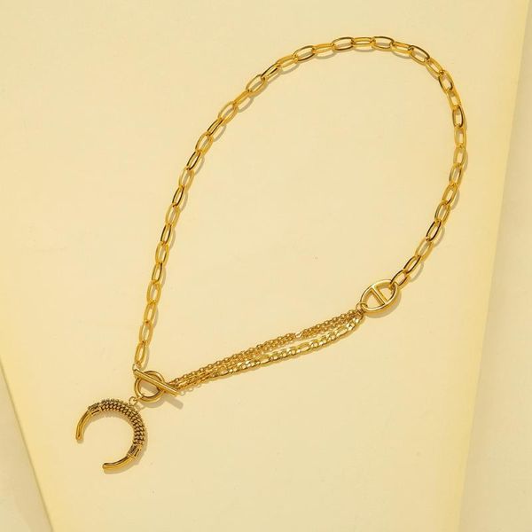 pendant necklaces waterproof stainless steel women necklace moon chain gold party choker collar jewelry gift bag packaging, Silver
pendant necklaces waterproof stainless steel women necklace moon chain gold party choker collar jewelry gift bag packaging, Silver