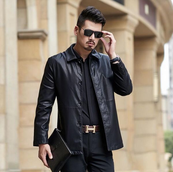 men's fur & faux black mens leather jacket lapel slim motorcycle coat men jackets mid-length clothes personalized jaqueta de couro stre
men's fur & faux black mens leather jacket lapel slim motorcycle coat men jackets mid-length clothes personalized jaqueta de couro stre