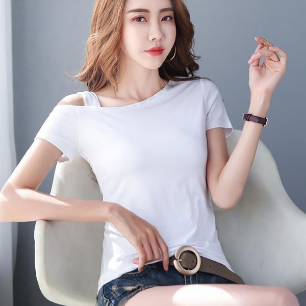 women's t-shirt off shoulder white t shirt women summer black female short sleeve modal cotton slim woman clothes tee femme
women's t-shirt off shoulder white t shirt women summer black female short sleeve modal cotton slim woman clothes tee femme