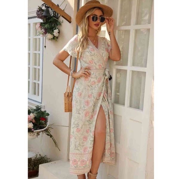 dresses spring summer women short sleeve v-neck wrap print boho maxi long casual beach es vestidos c639, Black;gray
dresses spring summer women short sleeve v-neck wrap print boho maxi long casual beach es vestidos c639, Black;gray