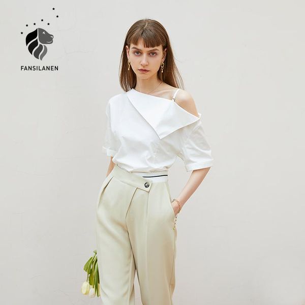 women's blouses & shirts fansilanen office lady french off-shoulder white shirt women summer design niche chic oblique shoulder short-s
women's blouses & shirts fansilanen office lady french off-shoulder white shirt women summer design niche chic oblique shoulder short-s