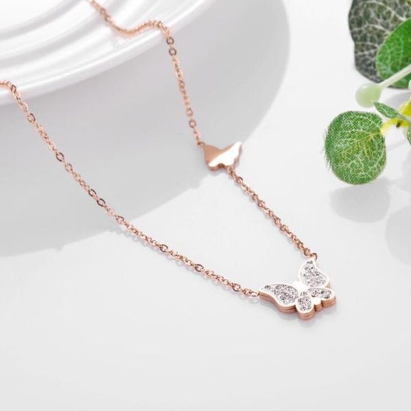 stainless steel zircon butterfly concise charms clavicle chain pendant necklace for women fashion fine jewelry gift san443 chains, Silver
stainless steel zircon butterfly concise charms clavicle chain pendant necklace for women fashion fine jewelry gift san443 chains, Silver