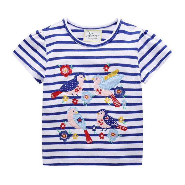 jumping meters brand tees for baby girls clothing animals applique stripe children's t shirts tee for summer 210529, Blue
jumping meters brand tees for baby girls clothing animals applique stripe children's t shirts tee for summer 210529, Blue
