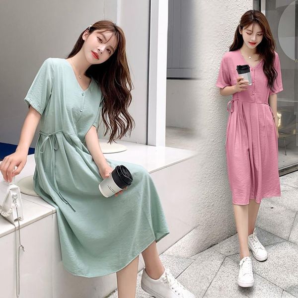 maternity dresses 606# clothes nursing dress plain color zipper open v neck summer loose stylish pregnant women breastfeeding, White
maternity dresses 606# clothes nursing dress plain color zipper open v neck summer loose stylish pregnant women breastfeeding, White