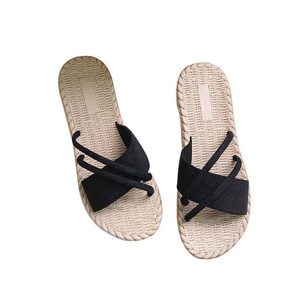 slippers cross belt flat bottom slipper female 2021 summer simple open toe woven soft student wear holiday women's shoes, Black
slippers cross belt flat bottom slipper female 2021 summer simple open toe woven soft student wear holiday women's shoes, Black