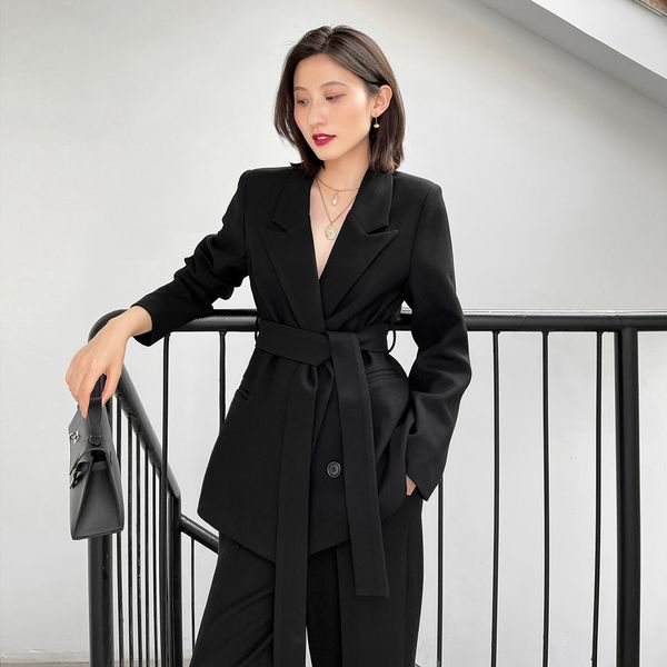 women's suits & blazers fashion women's 2-piece set, black casual jacket, trousers autumn, british, 2021, White;black
women's suits & blazers fashion women's 2-piece set, black casual jacket, trousers autumn, british, 2021, White;black