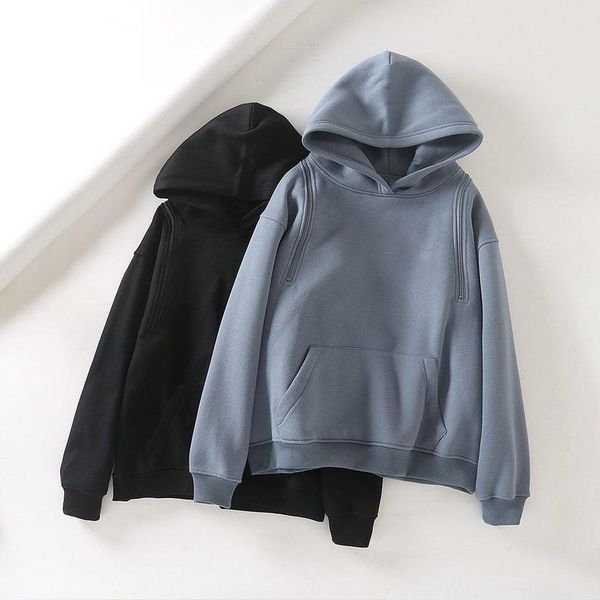 women's hoodies & sweatshirts sets bnch75-787 in europe and the dew shoulder with velvet bf thickening hooded jacket zipper hoodie to w, Black
women's hoodies & sweatshirts sets bnch75-787 in europe and the dew shoulder with velvet bf thickening hooded jacket zipper hoodie to w, Black