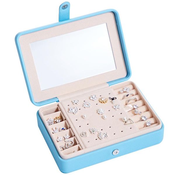 jewelry pouches, bags box storage display pu leather large with mirror multi-function necklace earring ring, Pink;blue
jewelry pouches, bags box storage display pu leather large with mirror multi-function necklace earring ring, Pink;blue