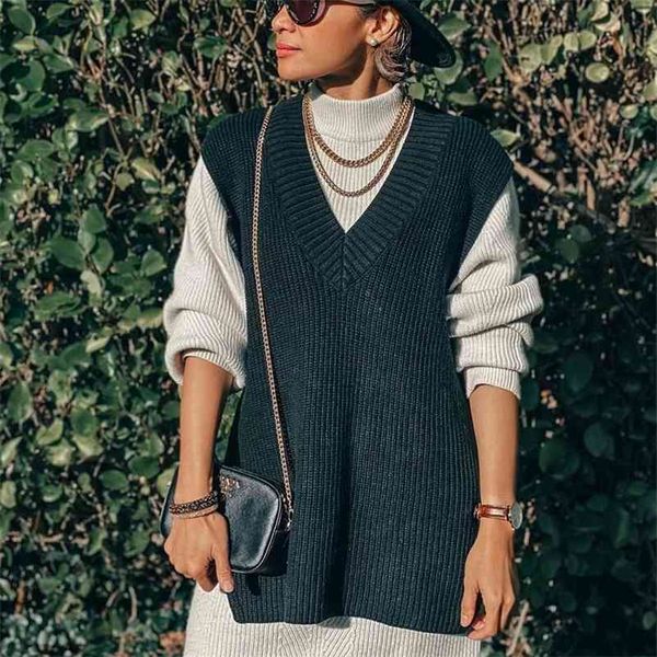 autumn winter vest sweater women knitted fashion loose casual thick sleeveless sweaters solid v-neck warm ladies pullover 210422, White;black
autumn winter vest sweater women knitted fashion loose casual thick sleeveless sweaters solid v-neck warm ladies pullover 210422, White;black