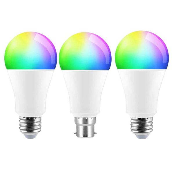 bulbs smart light bulb rgbcw, wifi multicolor led compatible with , phone