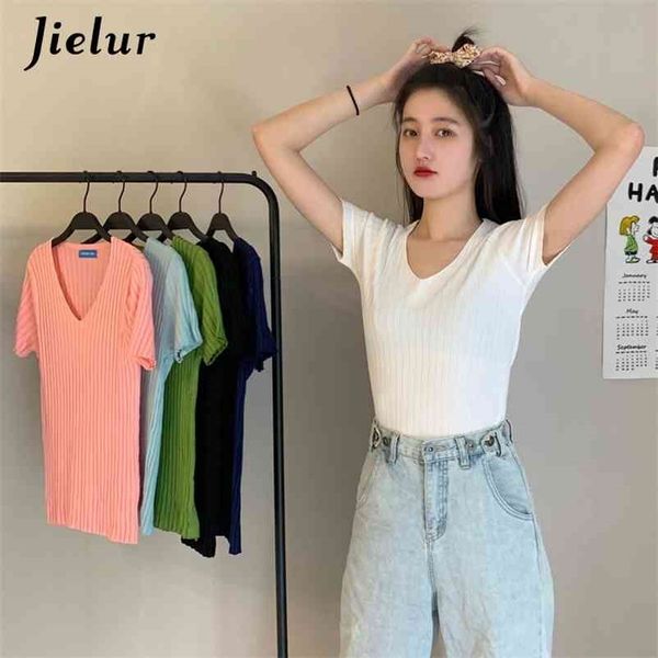 t shirt women v-neck solid color basic t-shirt summer chic short sleeve korean slim hipster elastic tee white 210426
t shirt women v-neck solid color basic t-shirt summer chic short sleeve korean slim hipster elastic tee white 210426