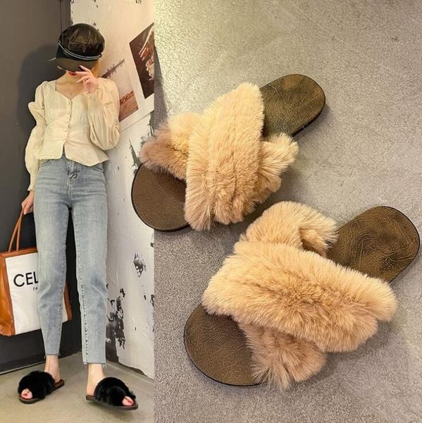 2021 autumn plush slippers women crossover wear flat-bottomed korean open-toed flip-flop wholesale 36-41, Black
2021 autumn plush slippers women crossover wear flat-bottomed korean open-toed flip-flop wholesale 36-41, Black