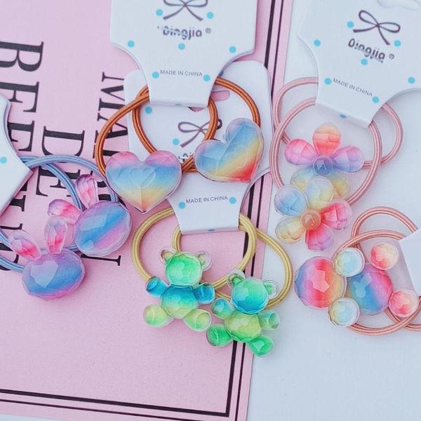 hair accessories 2 pcs/set childen candy color rings cute gradient bear flower elastis bands ties for ponytail holder girls headdress, Slivery;white
hair accessories 2 pcs/set childen candy color rings cute gradient bear flower elastis bands ties for ponytail holder girls headdress, Slivery;white