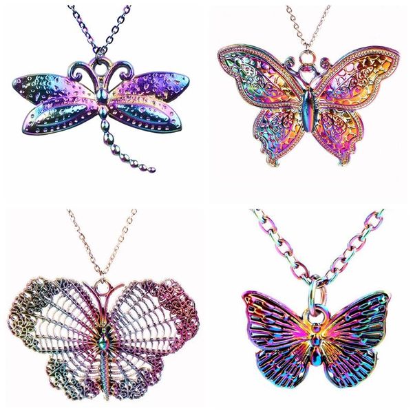 pendant necklaces dragonfly butterfly pendants for women girl jewelry gift choker rainbow chain decoration on the neck fashion necklace, Silver
pendant necklaces dragonfly butterfly pendants for women girl jewelry gift choker rainbow chain decoration on the neck fashion necklace, Silver